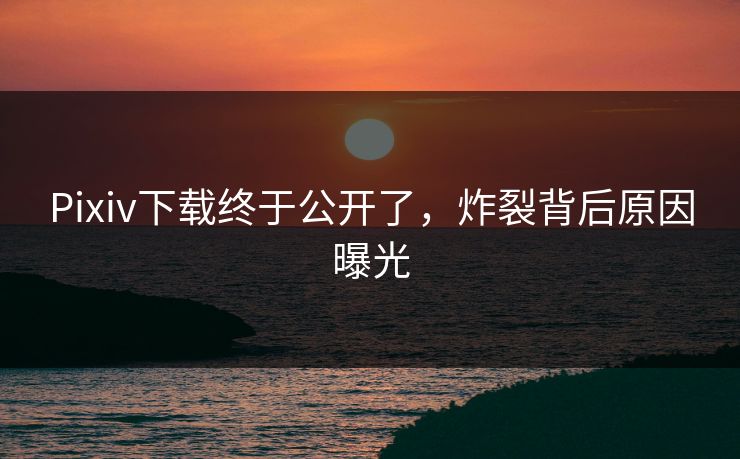 Pixiv下载终于公开了，炸裂背后原因曝光