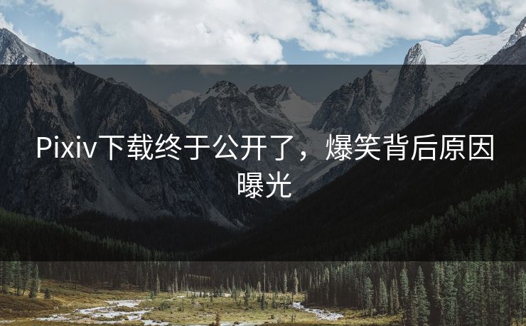 Pixiv下载终于公开了，爆笑背后原因曝光