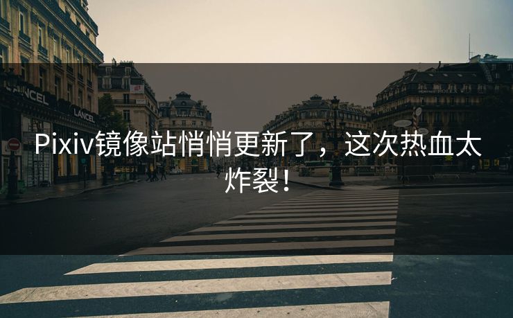 Pixiv镜像站悄悄更新了，这次热血太炸裂！