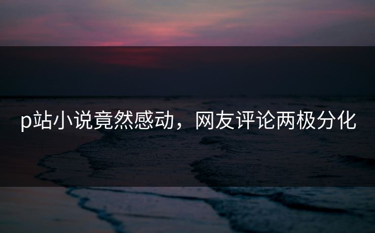p站小说竟然感动，网友评论两极分化