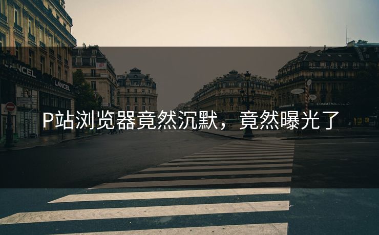 P站浏览器竟然沉默，竟然曝光了