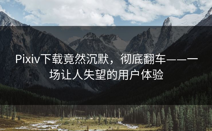 Pixiv下载竟然沉默，彻底翻车——一场让人失望的用户体验