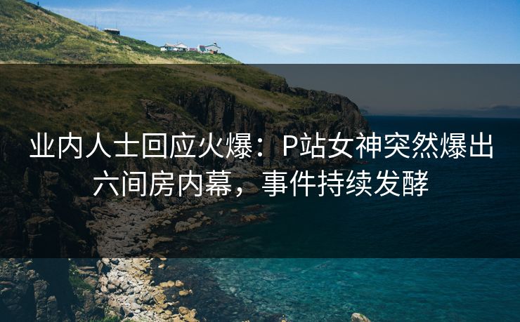 业内人士回应火爆：P站女神突然爆出六间房内幕，事件持续发酵