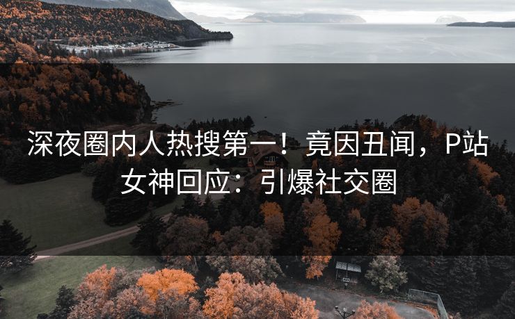 深夜圈内人热搜第一！竟因丑闻，P站女神回应：引爆社交圈