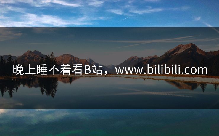 晚上睡不着看B站，www.bilibili.com